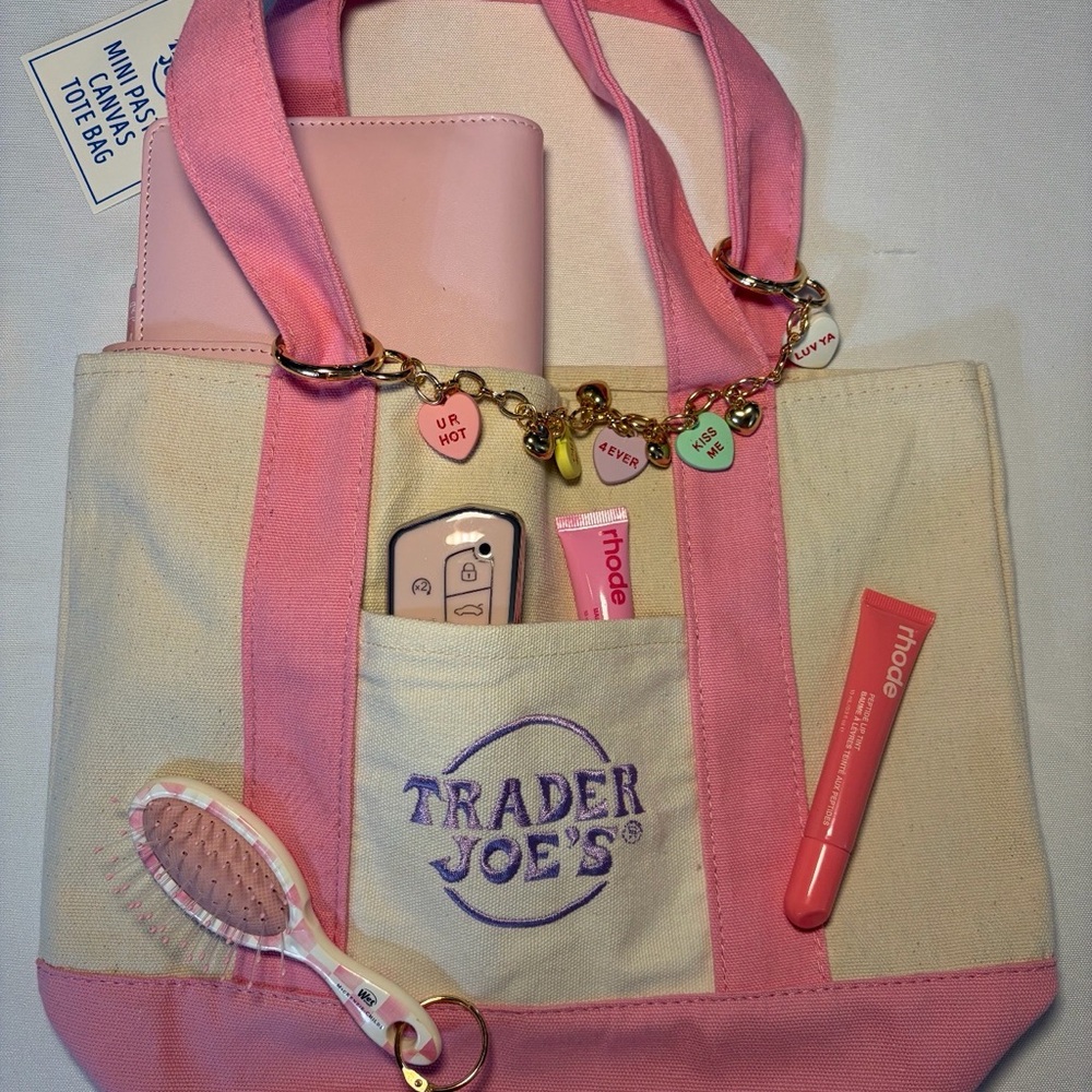 Trader Joe’s Pink Pastel Mini Tote Bag